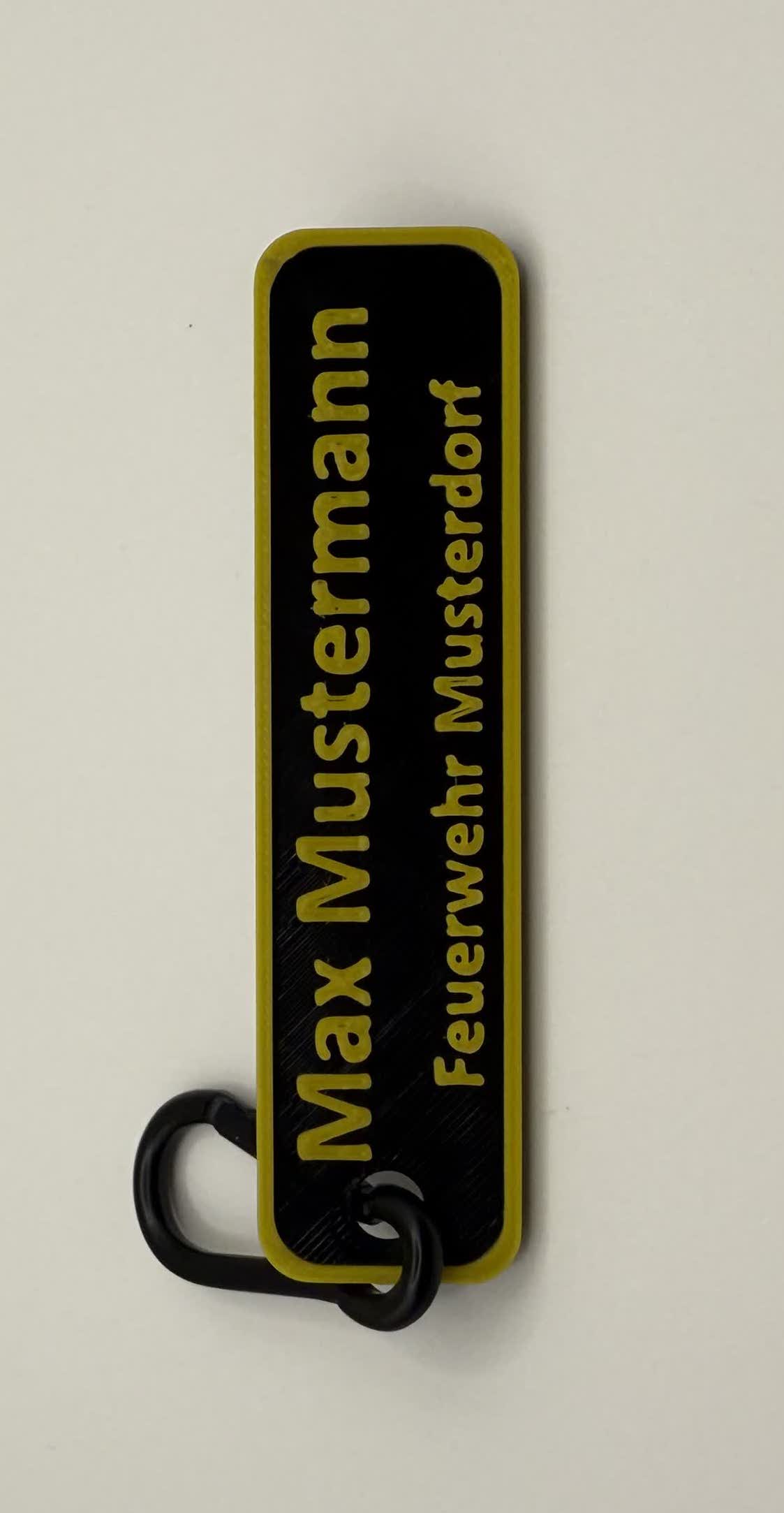 Name aufgesetzt